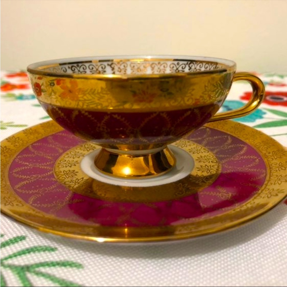 Beautiful Vintage Espresso Cup & Saucer